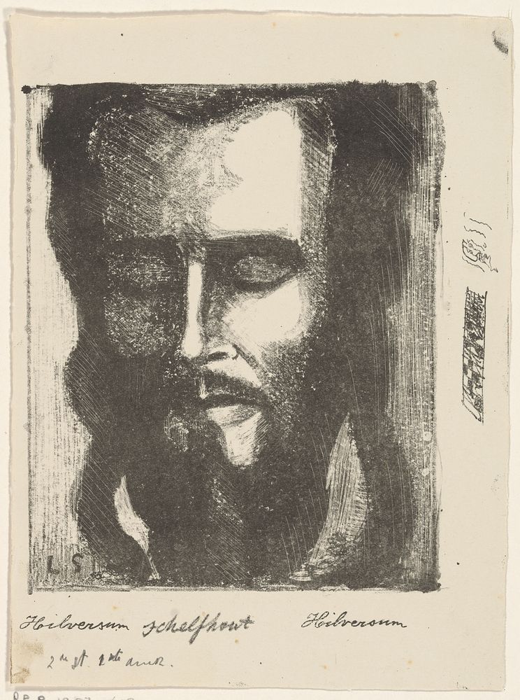 Portret van een onbekende man (1921) by Lodewijk Schelfhout