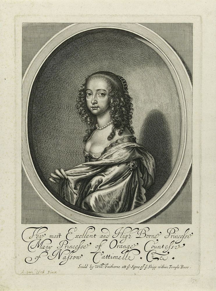 Portret van Maria Henrietta Stuart (c. 1656 - c. 1710) by anonymous and William Faithorne II