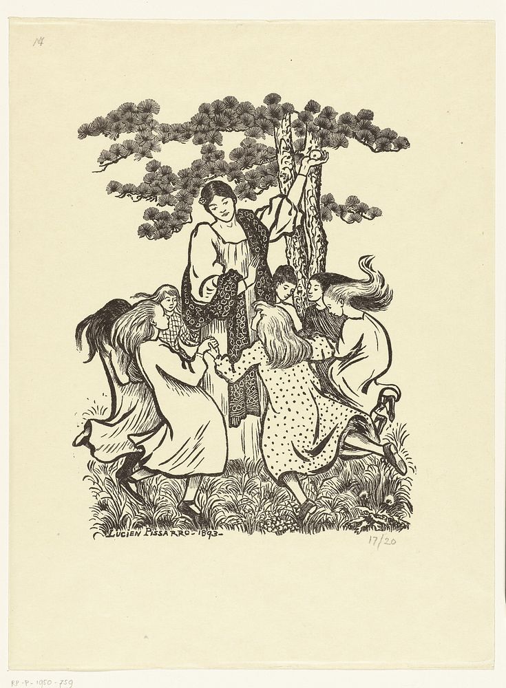 Rondedans (1893) by Lucien Pissarro, Lucien Pissarro and Lucien Pissarro