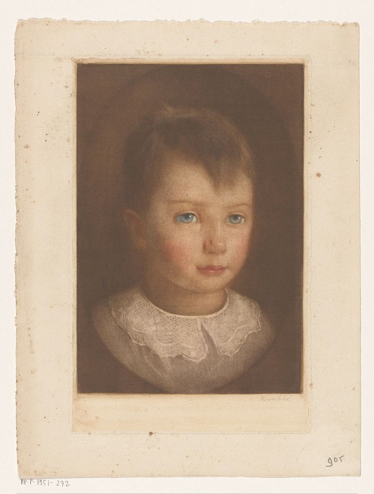 Portret van een onbekende jongen (1878 - 1931) by Heinrich M Krabbé