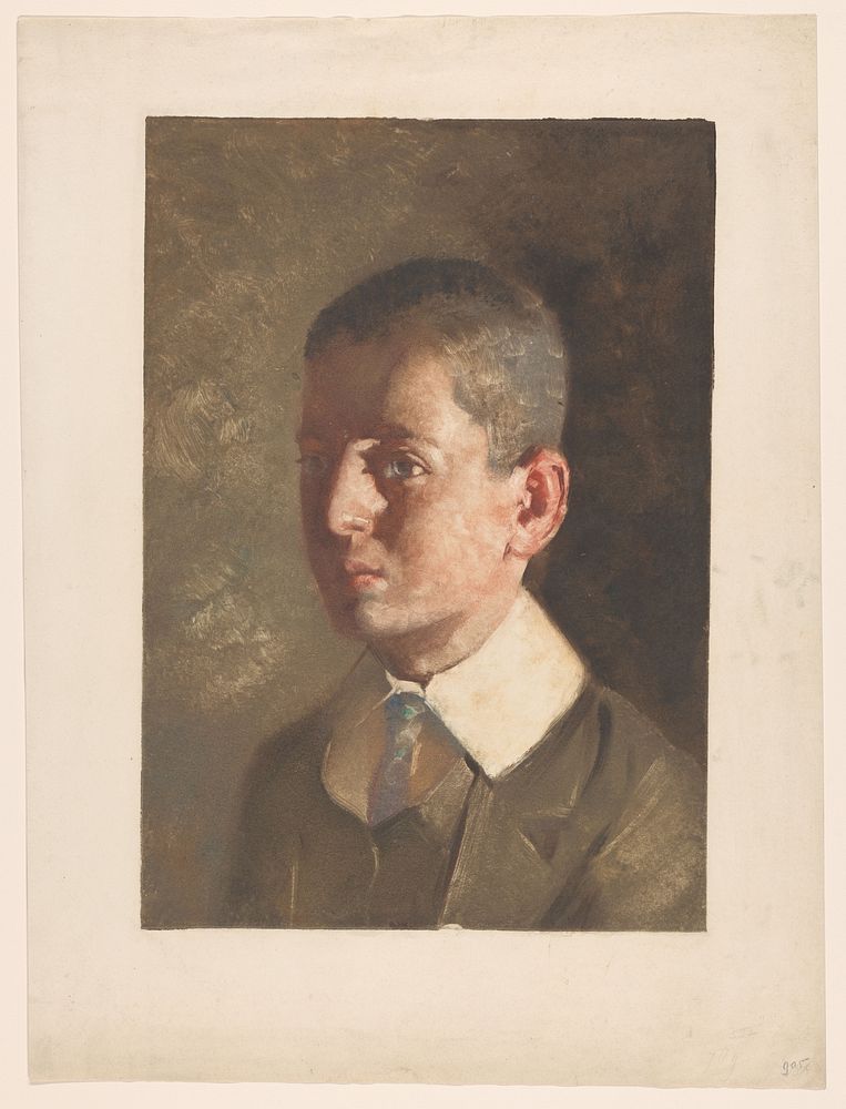 Portret van een jongen (1878 - 1931) by Heinrich M Krabbé