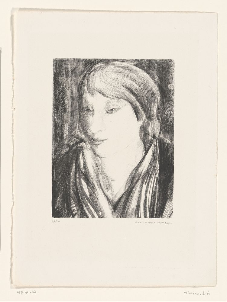 Portret van een onbekende vrouw (1892 - 1948) by Luc Albert Moreau
