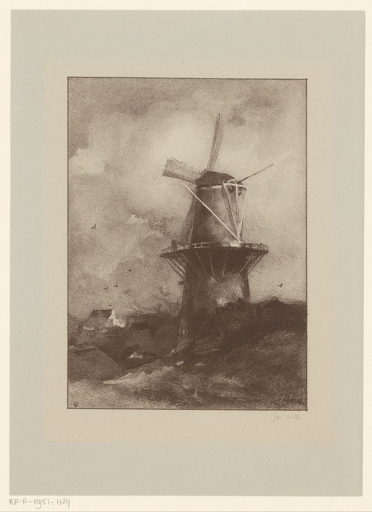 Molen (1880 - 1900) by Jan Veth and Jacob Maris