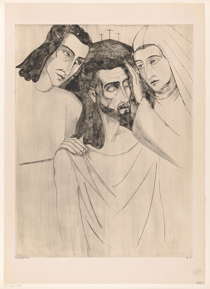 Christus tussen Johannes de Doper en Maria (1924) by Lodewijk Schelfhout and N V Roeloffzen and Hübner