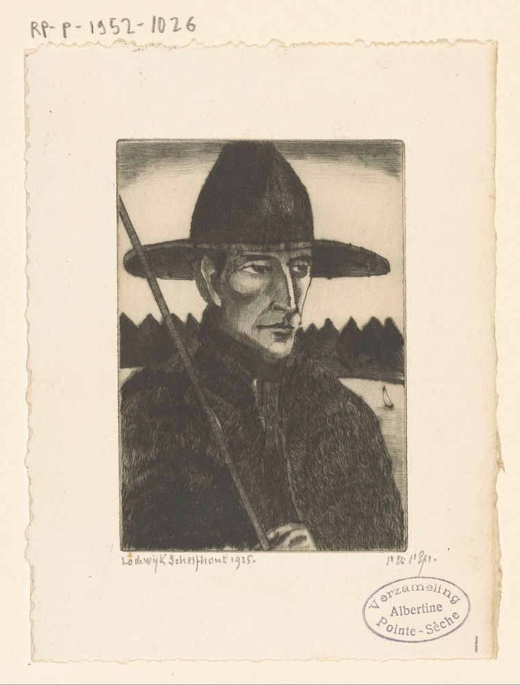 Corsicaanse herder (1925) by Lodewijk Schelfhout and N V Roeloffzen and Hübner
