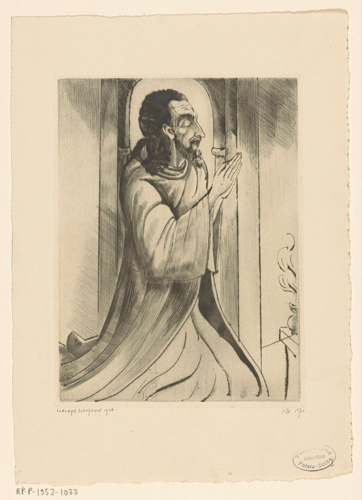 Biddende man (1926) by Lodewijk Schelfhout and N V Roeloffzen and Hübner