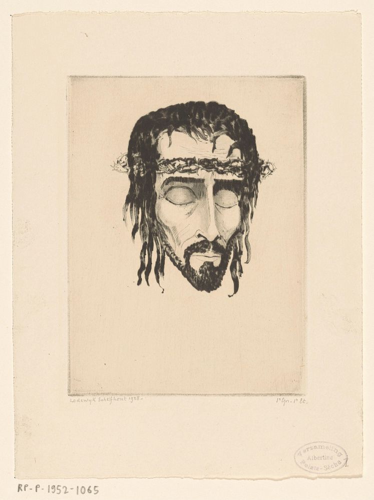 Hoofd van Christus (1928) by Lodewijk Schelfhout and N V Roeloffzen and Hübner