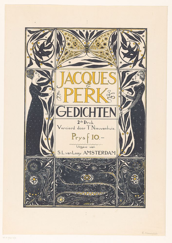 Aankondiging van: Jacques Perk, Gedichten, 1897 (1897) by Theo Nieuwenhuis and S L van Looy