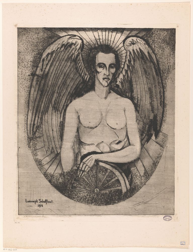 Engel met wiel (1915) by Lodewijk Schelfhout and N V Roeloffzen and Hübner