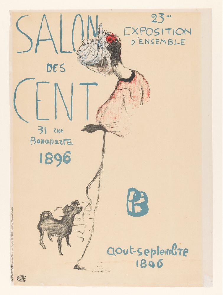 Affiche voor de Salon des Cents (1896) by Pierre Bonnard and Edmond Chaix