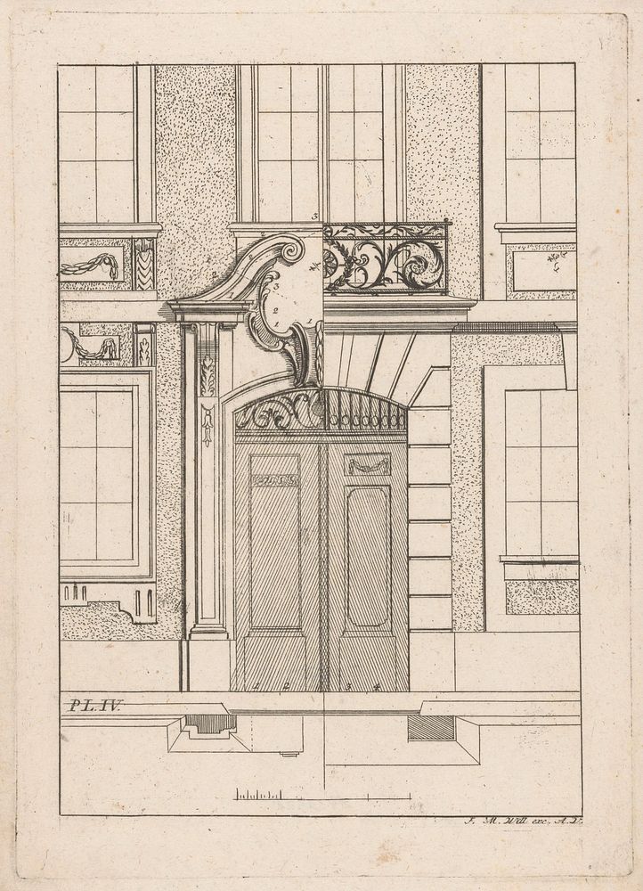 Deuromlijsting met balkon (1788) by Lukas Voch and Johann Martin Will