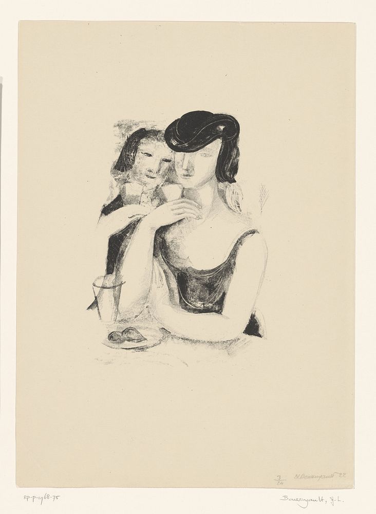 Twee drinkende vrouwen (1893 - 1943) by Jean Louis Boussingault