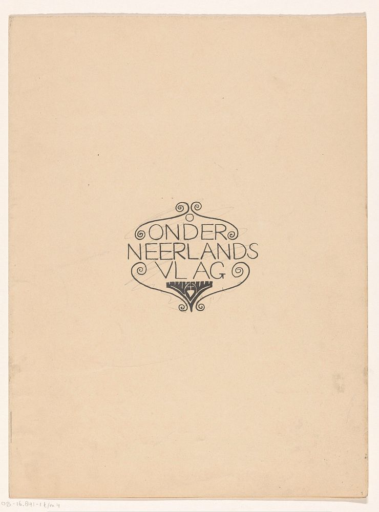 Vignet voor: Onder Neerlands vlag, 1899 (1899) by Carel Adolph Lion Cachet