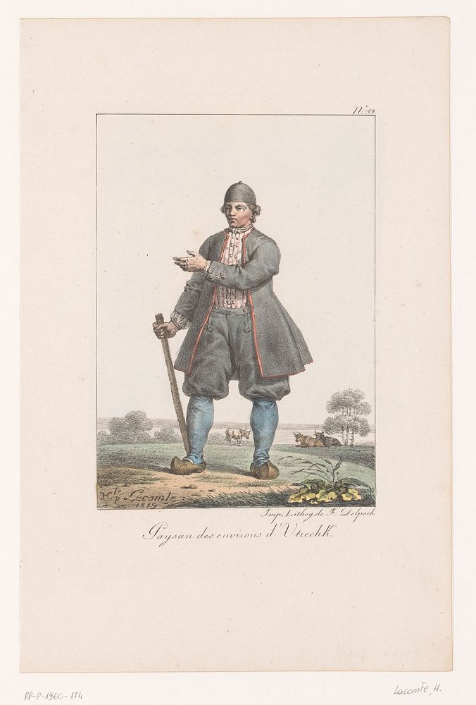 Boer uit de omgeving van Utrecht (1819) by Hippolyte Lecomte and François Séraphin Delpech