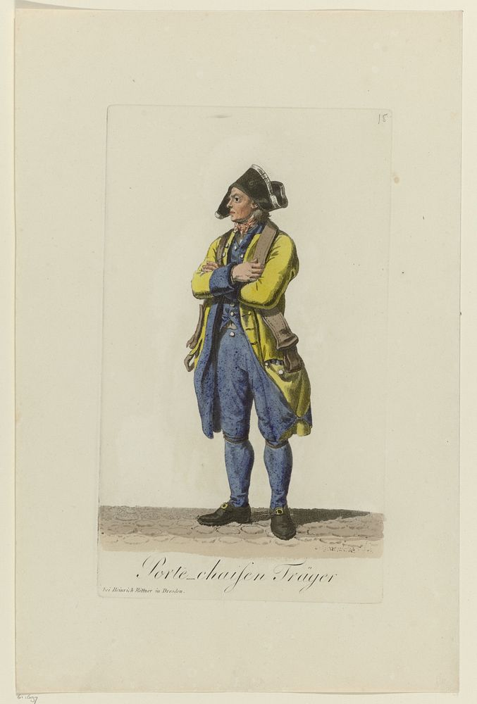 Kostuum van een draagstoel drager (1803 - 1808) by Samuel Gränicher and Heinrich Rittner