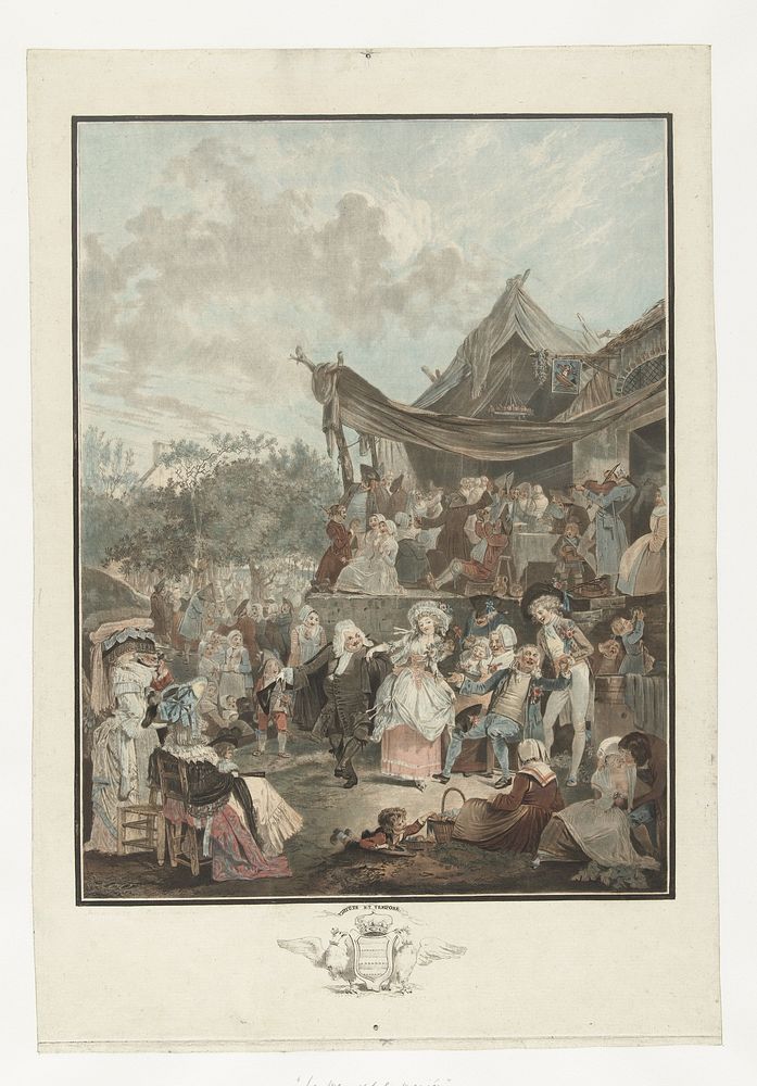 Dansende bruid (1786) by Philibert Louis Debucourt and Philibert Louis Debucourt