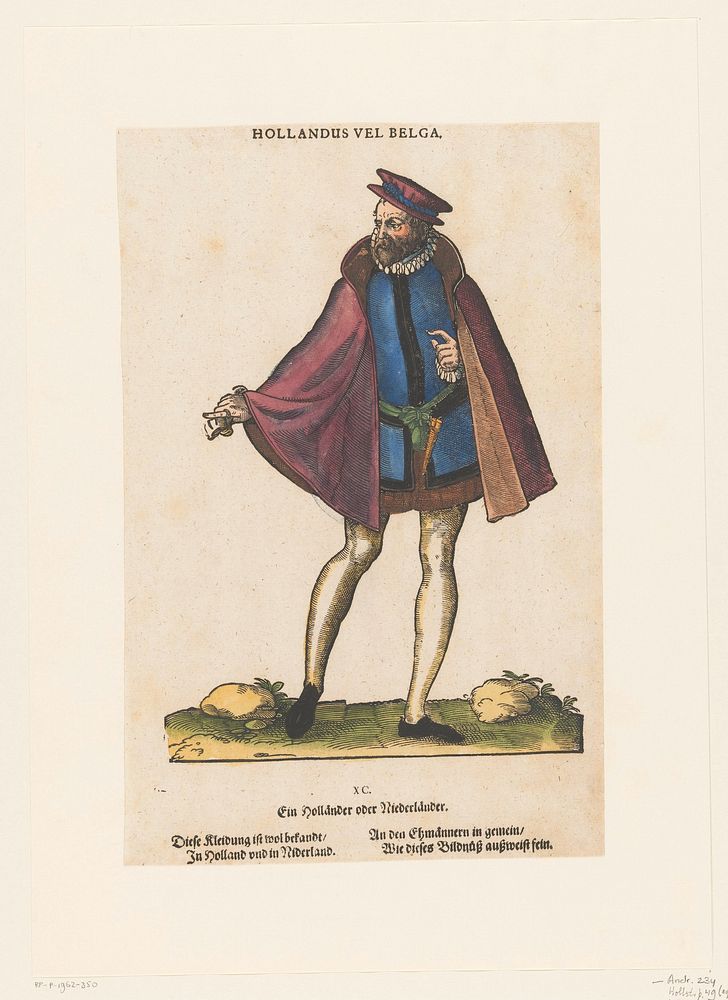 Staande man in Hollandse dracht (1577) by Jost Amman and Hans Weigel