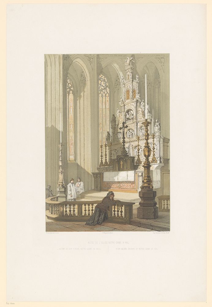 Altaar in de Sint-Martinusbasiliek te Halle (1852 - 1878) by François Stroobant, François Stroobant, Simonau and Toovey and…
