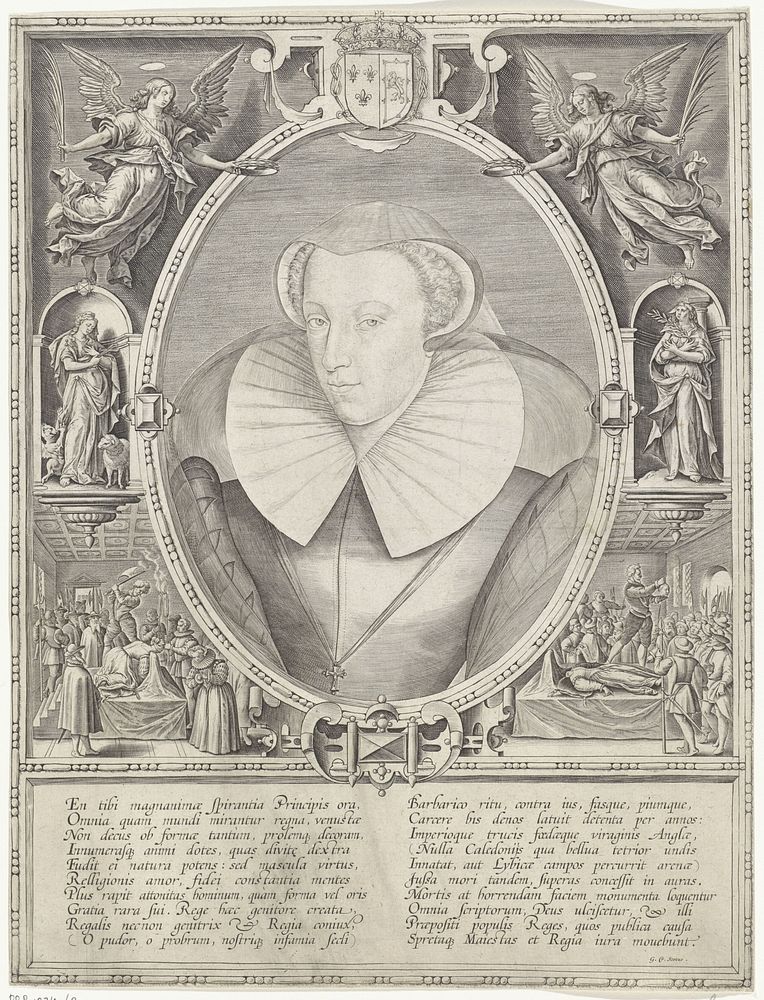 Portret van Maria I Stuart, koningin van Schotland (1550 - before 1589) by Wierix, Maerten de Vos, Jan van der Straet and…