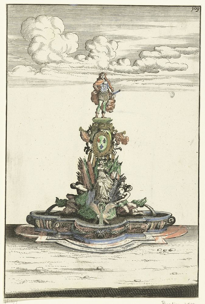 Vierkant bassin met halfronde uitstulpingen (1664) by anonymous, Georg Andreas Böckler, Christoph Gerhard and Paul Fürst