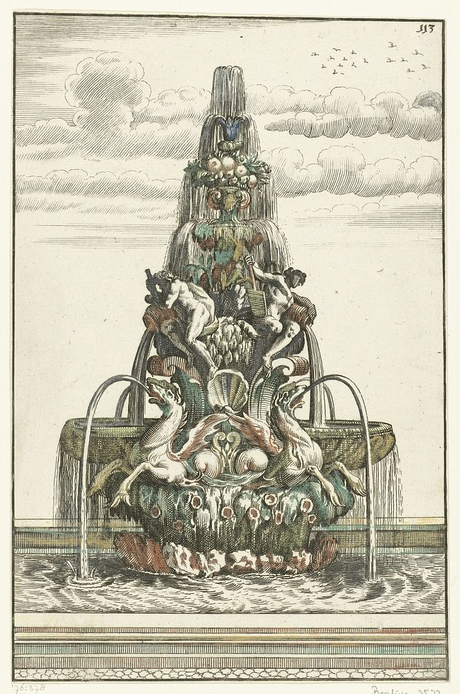 Fontein in de vorm van een piramide (1664) by anonymous, Georg Andreas Böckler, Christoph Gerhard and Paul Fürst