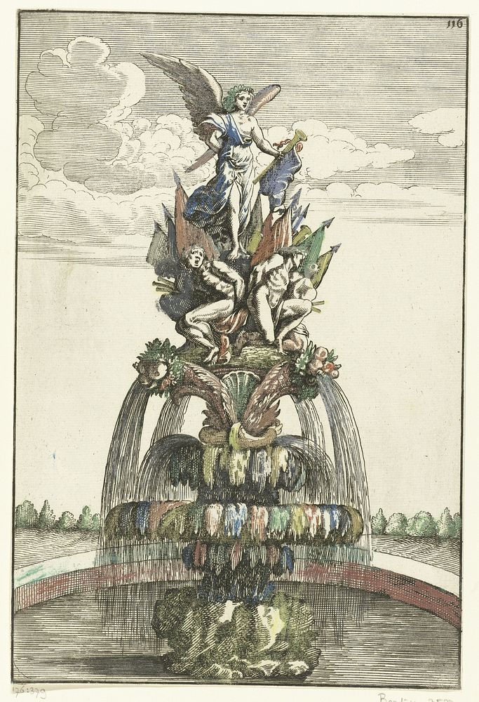 Fontein met beeld van Victoria (1664) by anonymous, Georg Andreas Böckler, Christoph Gerhard and Paul Fürst