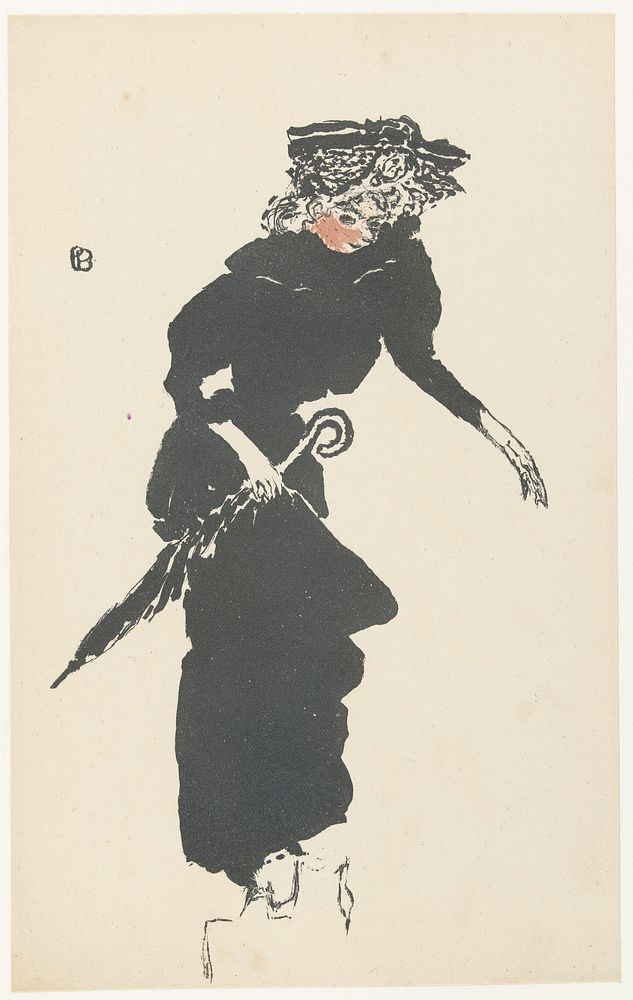 Vrouw met paraplu (1894) by Pierre Bonnard and Pierre Bonnard