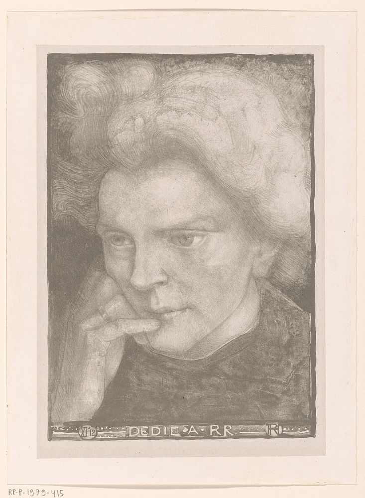 Portret van een onbekende vrouw (1912) by Richard Nicolaüs Roland Holst
