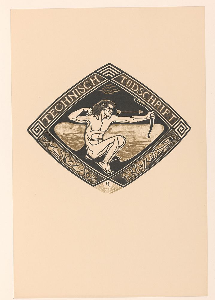 Omslagontwerp voor: Technisch Tijdschrift, 1914 (1914) by Richard Nicolaüs Roland Holst
