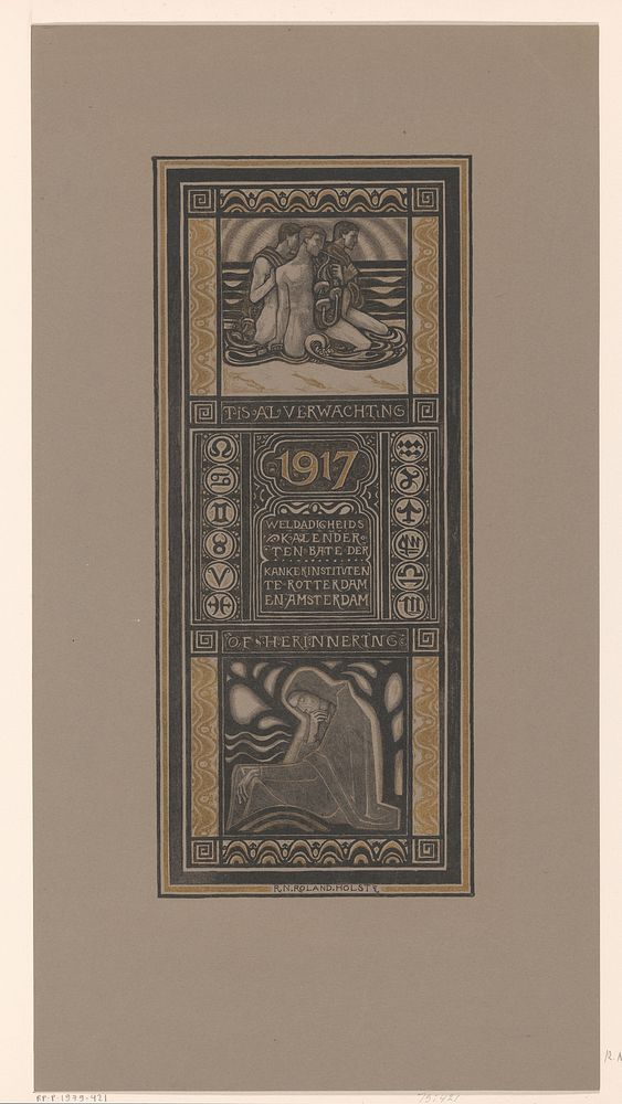 Weldadigheidskalender voor 1917 (in or before 1917) by Richard Nicolaüs Roland Holst