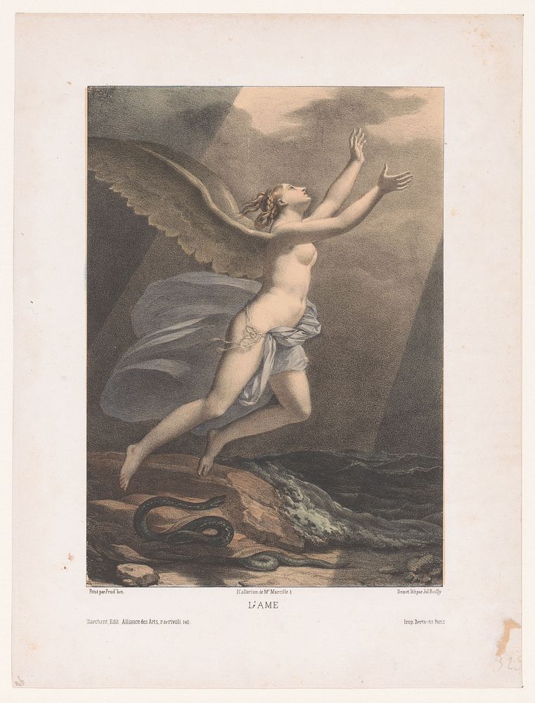 Verlossing van de ziel (1847) by Julien Léopold Boilly, Pierre Prud hon, Victor Jacques Bertauts and Marchant
