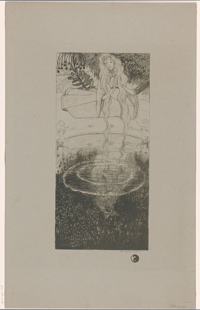 Mélisande bekijkt haar in het water gevallen ring (1892) by Richard Nicolaüs Roland Holst