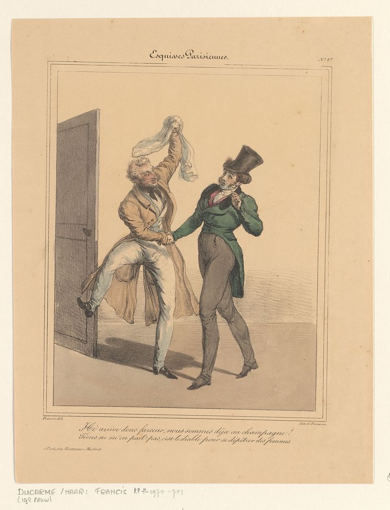 Man wordt uitbundig begroet (1827 - 1828) by Francis Conscience, Pierre François Ducarme, Herménégilde Honorat Hautecoeur…