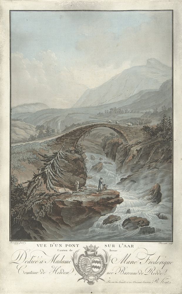 Rivier de Aare (1763 - 1785) by Charles Melchior Descourtis, Friedrich Rosenberg, Jacob Yntema, Maria Frederica van Reede…