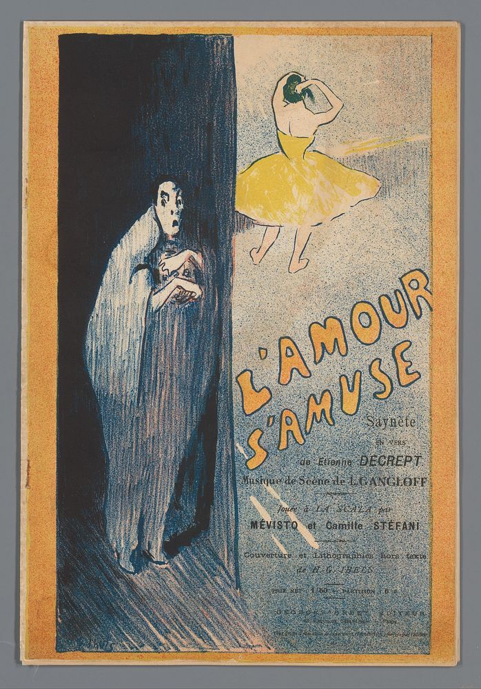 Album met illustraties bij het toneelstuk L'amour s'amuse van Etienne Decrept (1892) by Henri Gabriel Ibels and Georges Ondet