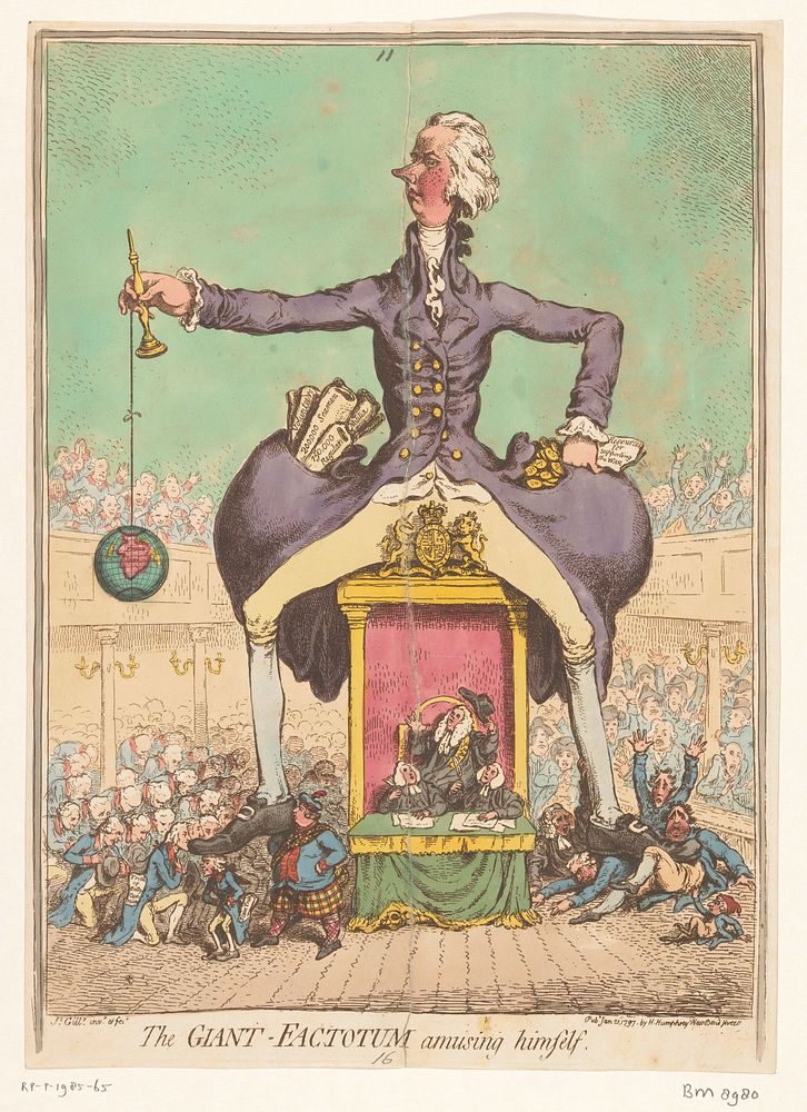William Pitt bespeelt het parlement, 1797 (1797) by James Gillray and Hannah Humphrey