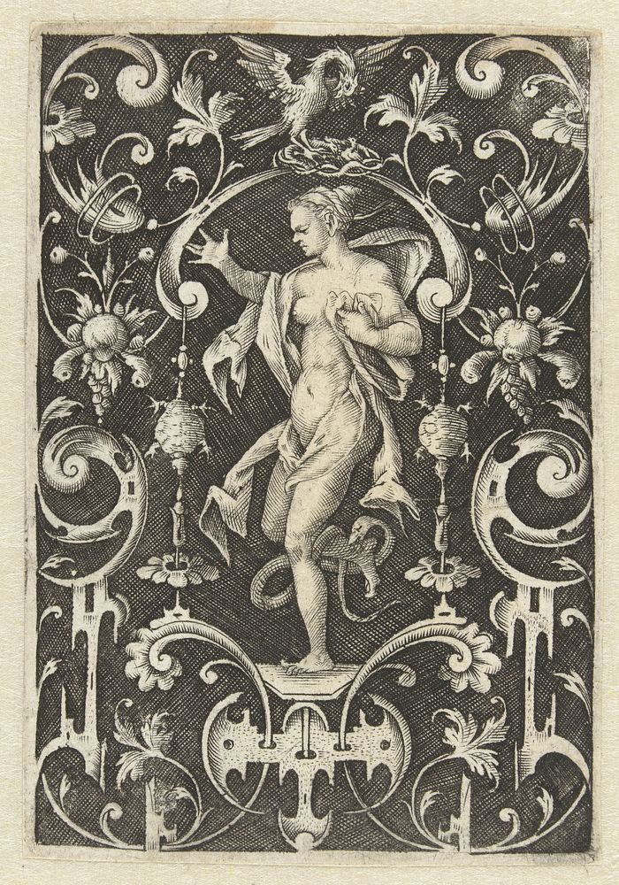 Vlakdecoratie met het Gevoel (1563 - 1633) by anonymous, Hieronymus Bang and anonymous