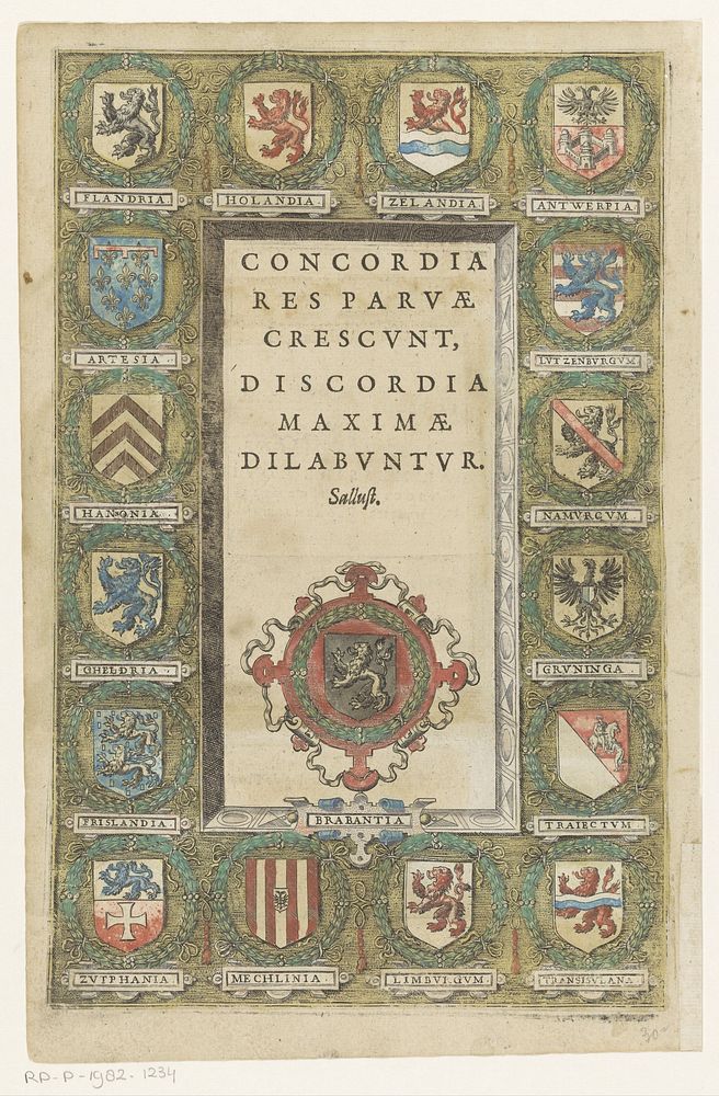 Wapens van de Zeventien Provinciën (1582) by Abraham de Bruyn, Chrispijn van den Broeck and Christoffel Plantijn
