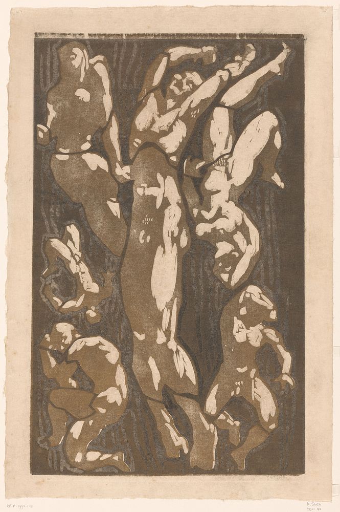 Compositie met zes menselijke figuren (1906 - 1945) by Reijer Stolk