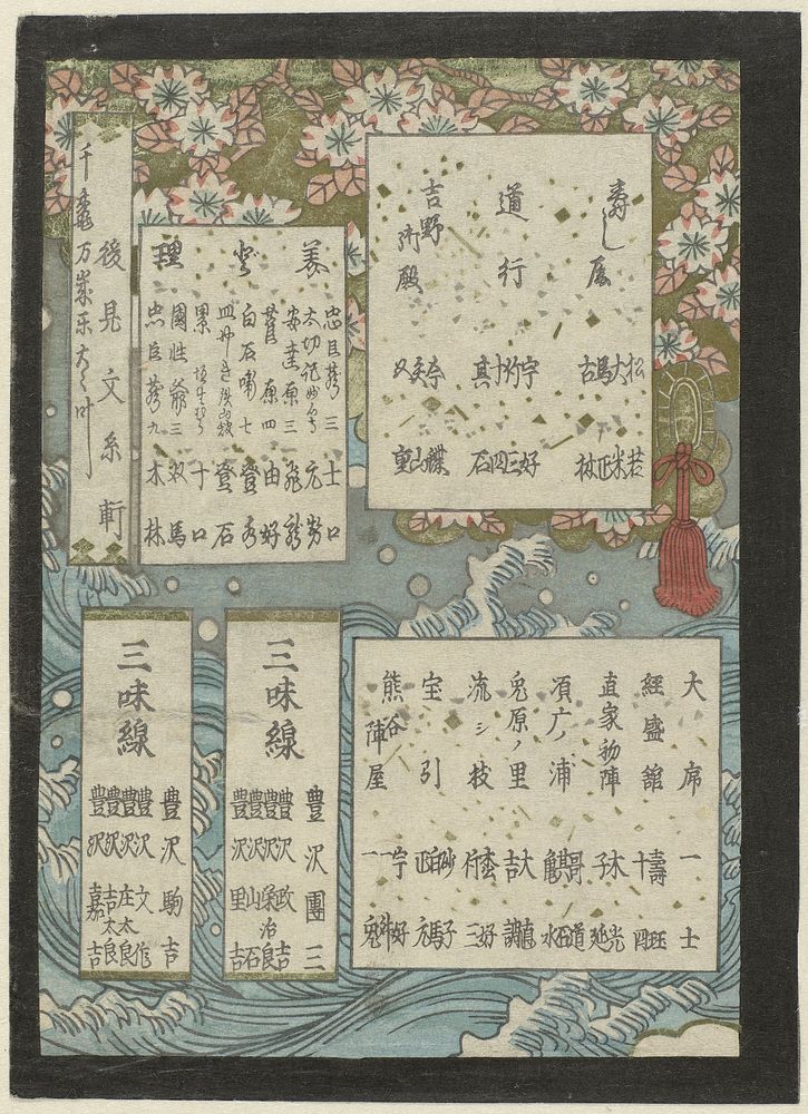 Programma voor kabuki (c. 1840) by anonymous