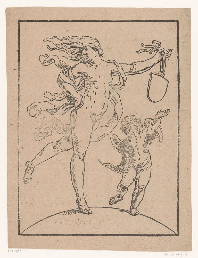 Fortuna en Amor (c. 1609 - 1676) by Bartolommeo Coriolano and Guido Reni