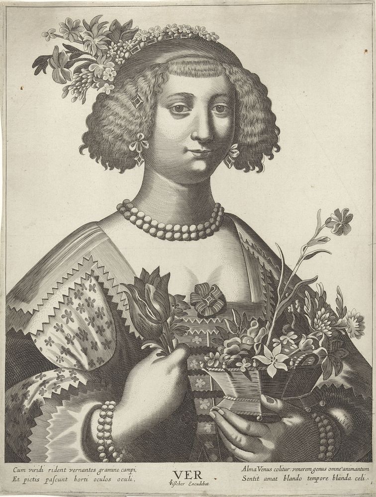 Lente (c. 1650) by anonymous and Claes Jansz Visscher II
