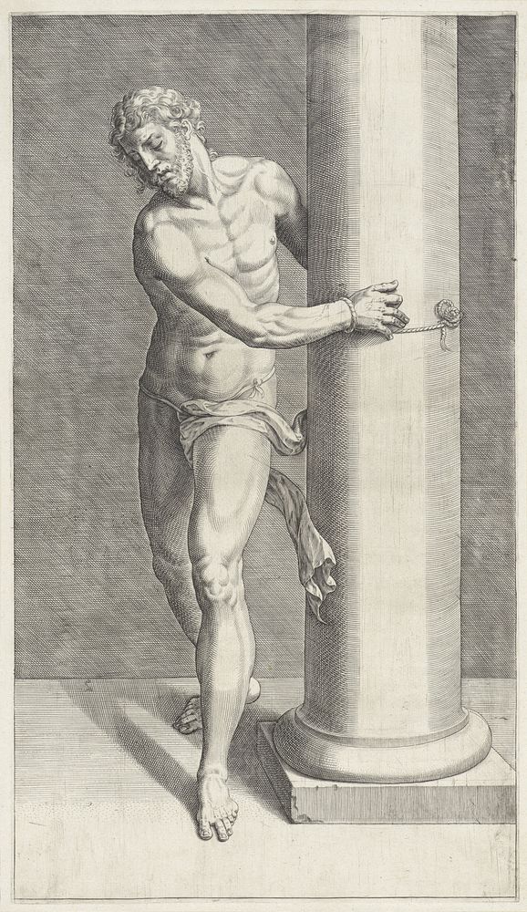 Christus aan de geselzuil (1550 - 1625) by anonymous and Willem Danielsz van Tetrode