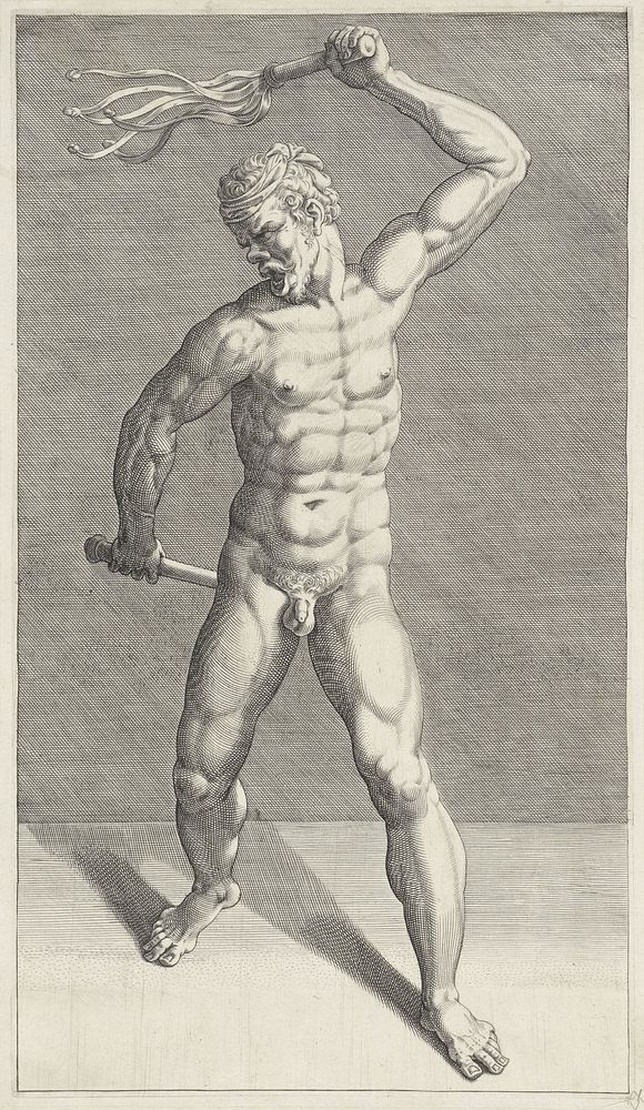 Man met twee gesels (1550 - 1625) by anonymous and Willem Danielsz van Tetrode