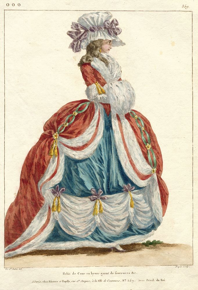 Marie Antoinette: The Queen of Fashion: Gallerie des Modes et Costumes Français (1787) by Nicolas Dupin, Augustin de Saint…