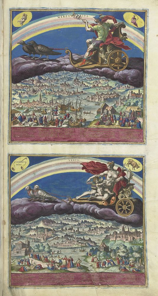 De planeet Mercurius en zijn invloed op de wereld (1585) by Johann Sadeler I, Maerten de Vos and Johann Sadeler I