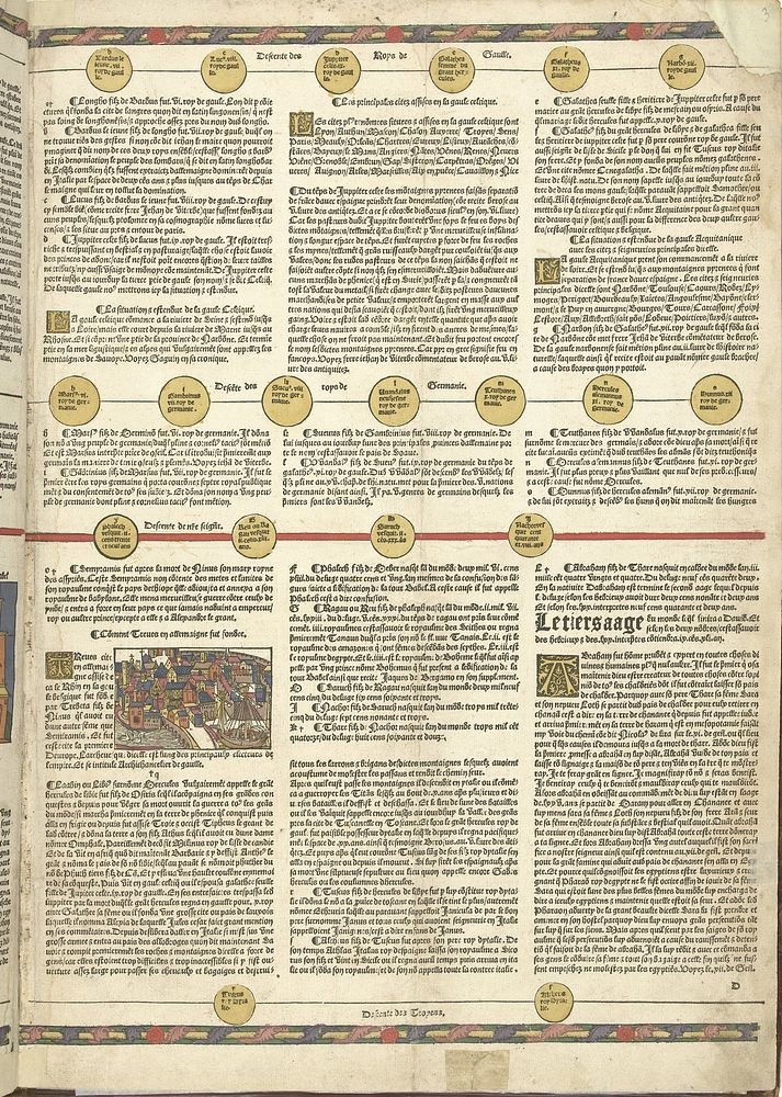 Cronica Cronicarum (...), blad 3 recto (1521) by anonymous, Jehan Petit and Jacques Ferrebouc
