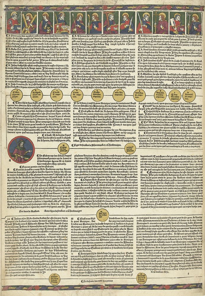 Cronica Cronicarum (...), blad 9 verso (1521) by anonymous, Jehan Petit and Jacques Ferrebouc