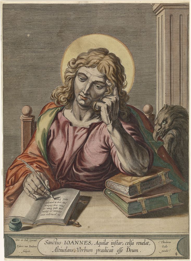 Evangelist Johannes (c. 1590 - 1637) by Egbert van Panderen, Pieter de Jode I and Theodoor Galle