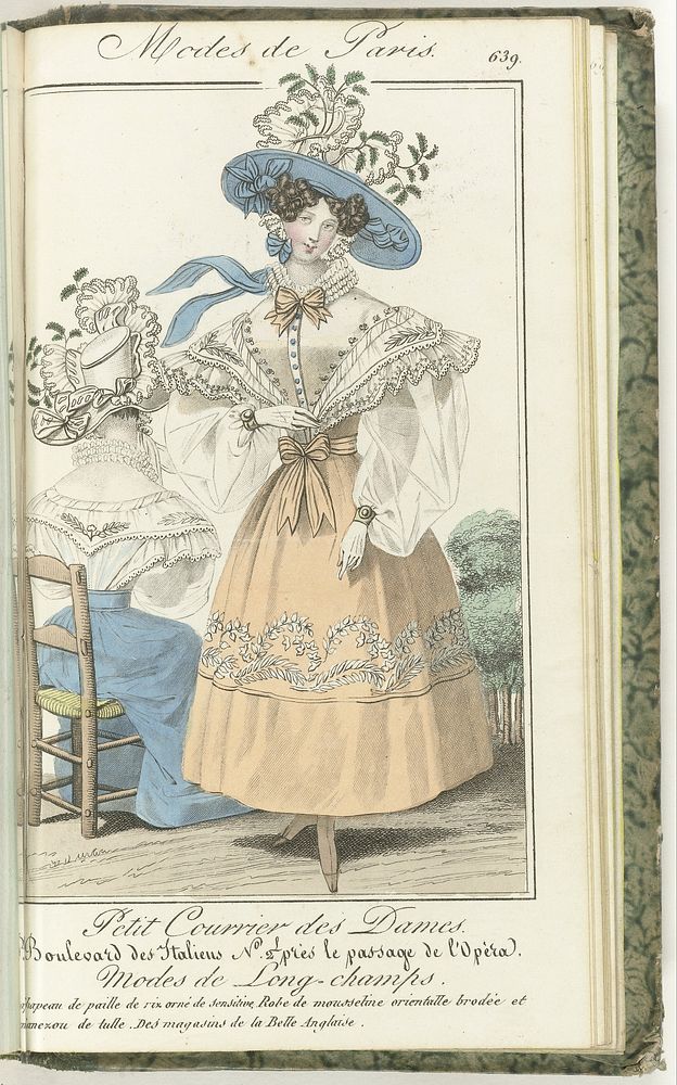Petit Courrier des Dames, 20 mai 1829, No. 639 : Modes de Long-champs... (1829) by anonymous and Dondey Dupré